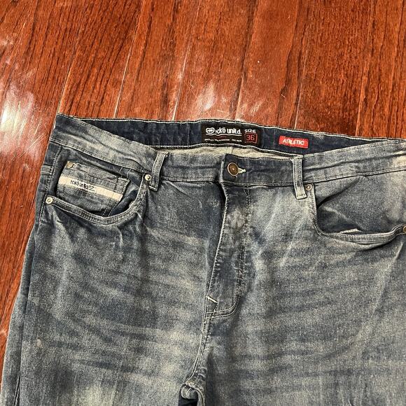 VTG Ecko Unltd Jeans Mens 36x28 Blue Straight Baggy Streetwear Skater Denim - Picture 4 of 14